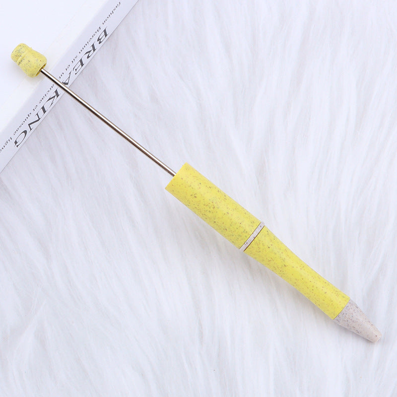 Wholesale Beadable Pen Environmentally Friendly Wheat Straw Material DIY Beadable Pens